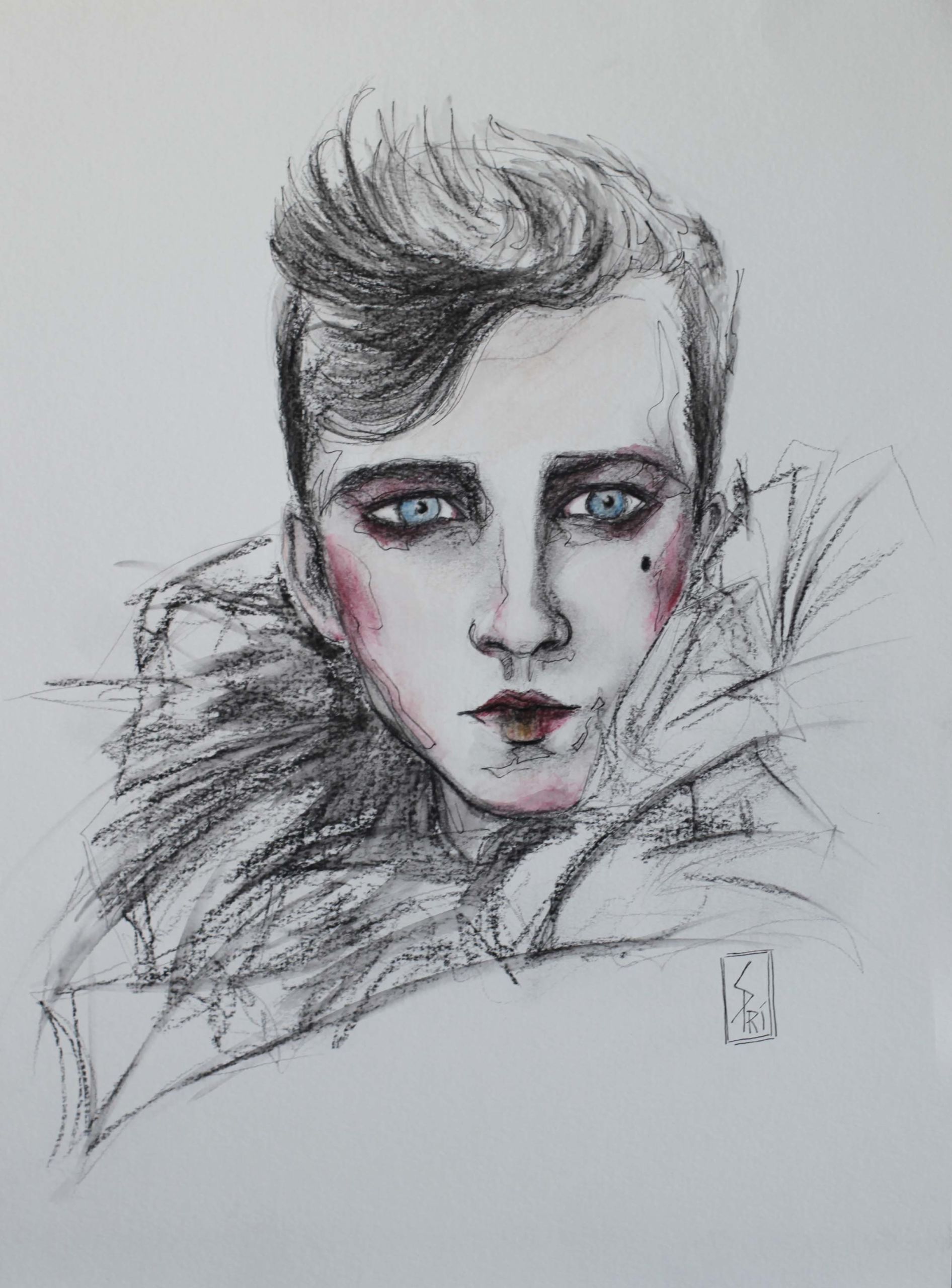 Portrait au crayon par Priscilla Seiller